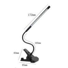 Lampada da tavolo da lettura con dimmer touch per la protezione degli occhi a LED (nera) con clip in