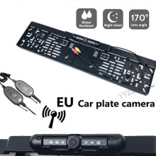(Caméra sans fil) Nouvelle arrivée sans fil Euro voiture support de cadre de plaque d'immatriculation