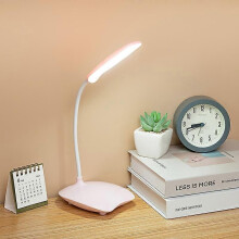 Lampada da scrivania a LED (rosa) portatile, ricaricabile tramite USB, con 3 livelli di luminosità,