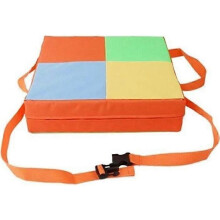 Cuscino rialzato in tessuto Oxford per sedia da pranzo per bambini, arancione