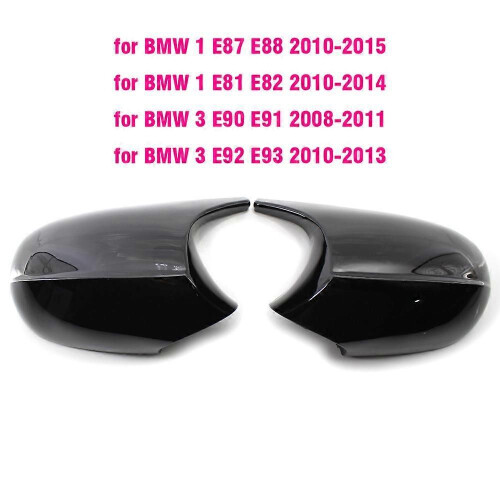 (black)1pair For BMW E87 E81 E82 E90 E91 E92 E93 120i 128i 118d 120d 130i Rear View Side Case Trim M