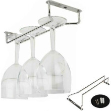 TEMPSA 28CM Porte-verres en acier inoxydable Rangement pour verres à pied Porte-tasses Porte-bouteilles