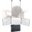 3-Sided Folding Mirror with Hook - Self Cut Mirror - Black - Glass and ABS - 34cm 1