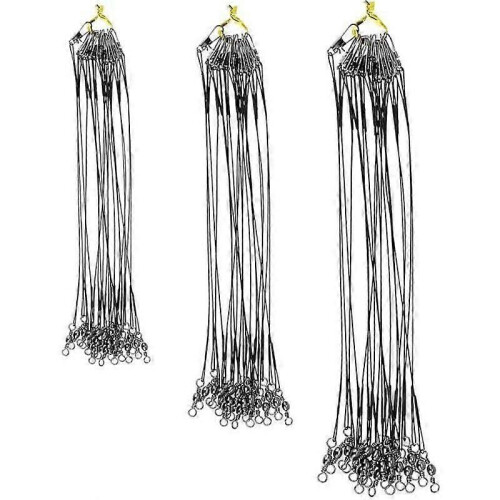 Lenza da pesca - ZGEER - 72 pezzi - 152025 cm - Nero