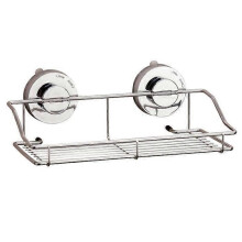 Jetcco Plateau de rangement à ventouse en acier inoxydable pour salle de bain, panier de rangement mural