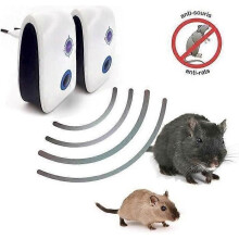 Set of 2 Ultrasonic Mouse Rat Repellents I Anti Rodent I Ultrasonic Device to Get Rid of Mice I Anti