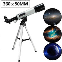 Telescopio astronómico monocular con zoom HD de 360/50 mm para exteriores con trípode y refractor astronómico