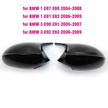 (zwart) 1 paar voor BMW E87 E81 E82 E90 E91 E92 E93 120i 128i 118d 120d 130i Achteruitkijkspiegel Zijkoffer