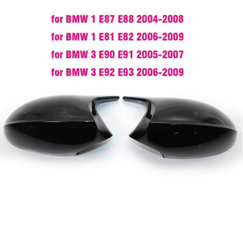 (black)1pair For BMW E87 E81 E82 E90 E91 E92 E93 120i 128i 118d 120d 130i Rear View Side Case Trim M