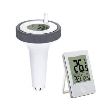 Thermomètre de piscine flottant sans fil, thermomètre de piscine numérique connecté avec récepteur radio