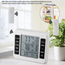 Thermomètre numérique sans fil pour réfrigérateur et congélateur avec affichage de la sonde