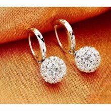 Dames oorbellen van 925 zilver met zirkoniumoxide - 10 mm
