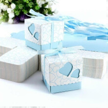 Boîte à bonbons - Non spécifié - 100 pièces - Bleu clair - Carton 250 g - 5 x 5 x 5 cm
