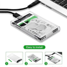 Orico Custodia esterna per disco rigido SSD HDD SATA III II I da 25 pollici - Trasparente - USB 3.0
