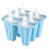 Moules à glace en silicone - WANGJIANGDA - 6 alvéoles - Réutilisables - Bleu 1