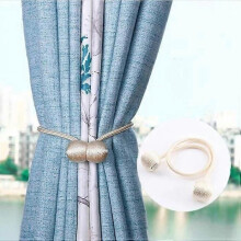 Embrasses de rideaux magnétiques - Accessoires - 47 cm - Polyester - Bleu - Intérieur