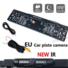 (Caméra filaire) Nouvelle arrivée sans fil Euro voiture support de cadre de plaque d'immatriculation