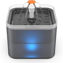 Fontaine à eau silencieuse pour chat et chien 2 L avec filtre remplaçable Gris 12