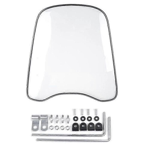 2mm Thick Universal Motorcycle Windshield Clear Windscreen Wind Deflector Clear