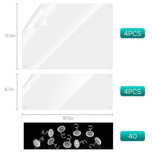 4pcs M+4pcs L Transparent Self-Adhesive Cat Scratching Post Sofa Anti-Scratch Protection 1