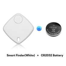 (Wit met batterij) Tuya Mini Smart Tag Bluetooth draadloze tracker sleutel portemonnee bagage tas huisdierzoeker