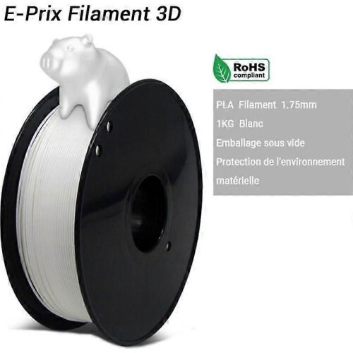 White PLA 3D Filament 175mm 1kg for 3D Printer3d printer wire Pla spool for 3d printer and 3d printing