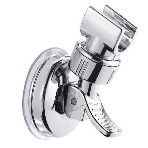 Shower suction cupChrome Metal Wall Mount Shower Head Bracket 5kg Max Load Bathroom Accessory