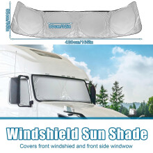 Pare-soleil Uxcell pour pare-brise et vitres latérales pour semi-remorque 240T, protection contre les