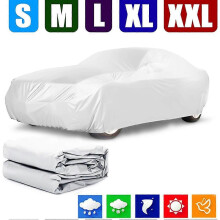Bâche de protection imperméable pour voiture, multi-tailles, protection solaire extérieure, tissu argenté,