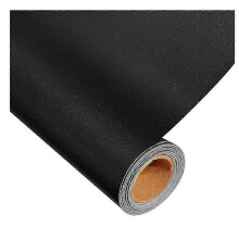 Zelfklevende leren patch - Hoge kwaliteit - 35 x 137 cm - Bankreparatie - Autostoel - Zwart