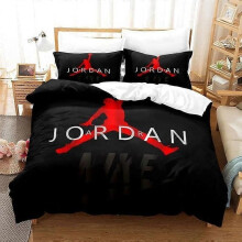 3D Jordan dekbedovertrek - veelkleurig patroon - één maat 200x200cm