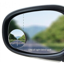 1Pc Round Frame Convex Blind Spot Mirror Safety Driving Wide-angle 360 Degree Adjustable Clear Rearview