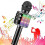 Microfono Karaoke Wireless Microfono Karaoke Bluetooth Portatile per Bambini Adulti Cantare Nero 1