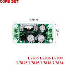 L7805 Stabiliserad strömförsörjningsmodul Reglerad effekt Enkel likriktare Filterkort 5V 6V 9V 12V 15V