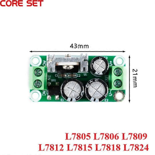 L7805 Stabilized Power Supply Module Regulated Power Single Rectifier Filter Board 5V 6V 9V 12V 15V