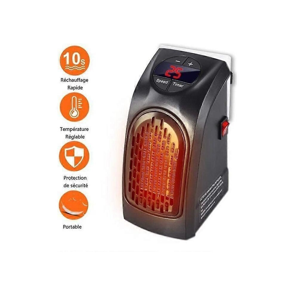 Bathroom Fan Heater - Mini Space Heater with Adjustable Thermostat Powerful 400 Watts Low Consumption