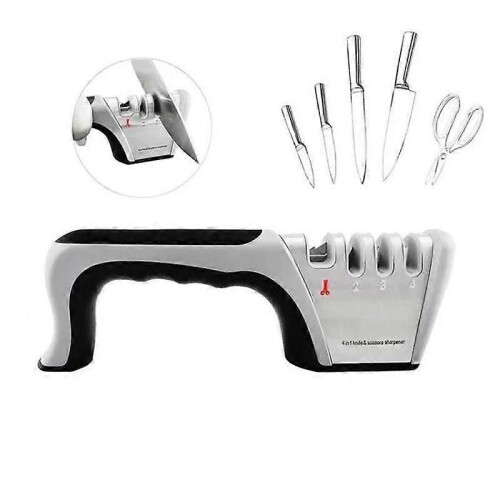 Aiktch - Knife Sharpener - 4 in 1 - Tungsten Steel - Diamond - Ceramic