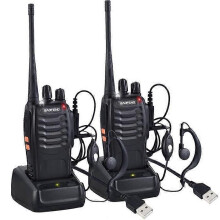 BaoFeng BF-888s Walkie Talkie - Long Range - USB Rechargeable - Headset - LED Torch