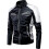 Men's Vintage PU Leather Motorcycle Jacket - Black - Geometric - Regular 1