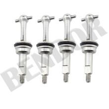 (4PCS Long Silver)Wltoys K969 K979 K989 P929 2mm Extended Metal CVD Universal Joint Shaft Transmission