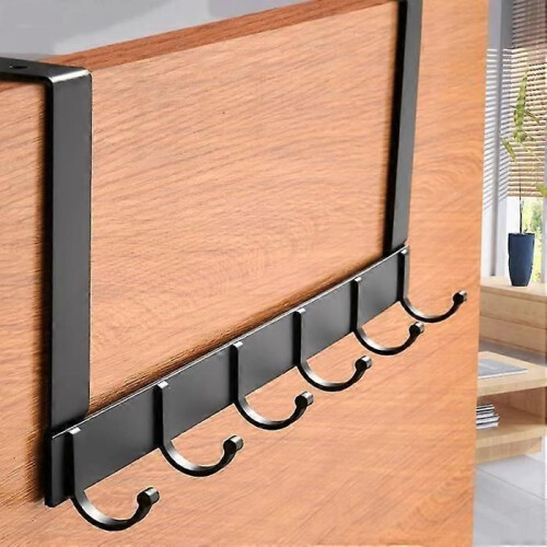 Coat Rack - Unspecified - 1 Pcs - Black - Easy Installation - For Standard Door