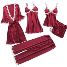 Babydoll - Sasaquoy - Pizzo - Abbigliamento da notte - Intimo - Babydoll - Abito - Rosso Borgogna