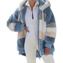Veste polaire femme, sweat à capuche zippé, grande taille, polaire d'hiver, sweat à manches longues,