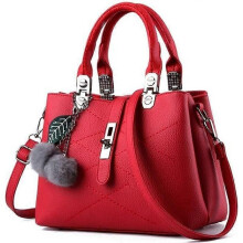 Women's leather handbag Women's shoulder bag Women's leather shoulder bag Women's bag - Red