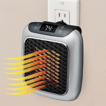 Ventilatorkachel - 800W Mini keramische kachelventilator - Grijs - LED-display - Afstandsbediening
