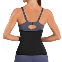 Ceinture de sudation CHUMIAN pour femme - Gaine amincissante ventre plat bleue - Fitness respirant