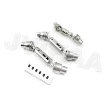 (6WD Silver A)WPL MN 4WD/6WD Metal Drive Shaft CVD for 1/16 WPL B36 B16 C14 C24 B24 MN D90 MN99S Henglong
