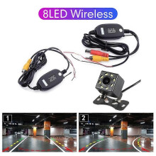 (8LED sans fil) Caméra de recul universelle pour voiture 720P 1080P AHD IP68 LED Voiture de recul étanche