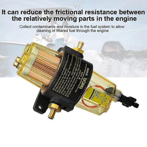 (5 filter elements)UF-10K Fuel Filter Water Separator Assembly and 2 Pcs Extra Filter Yacht boat diesel