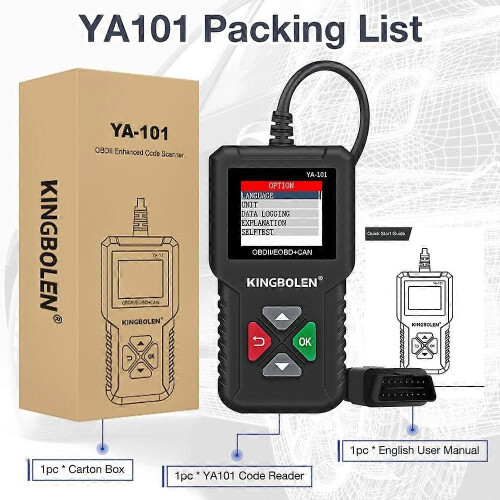 (KINGBOLEN YA101)OBD2 Scanner KINGBOLEN YA-101 For Engine Check Diagnostic Tool Battery Test Tools Car